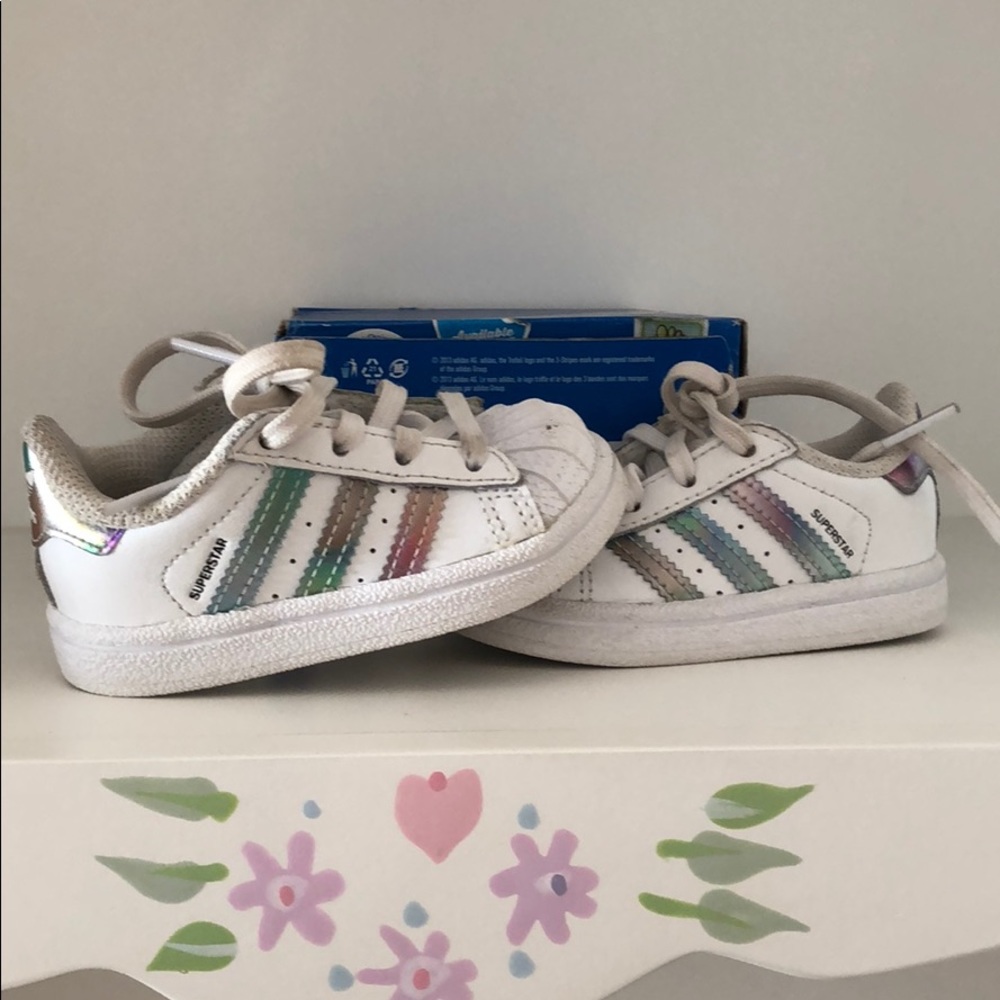 Adidas Hologram Superstar for Toddler size 4 girls